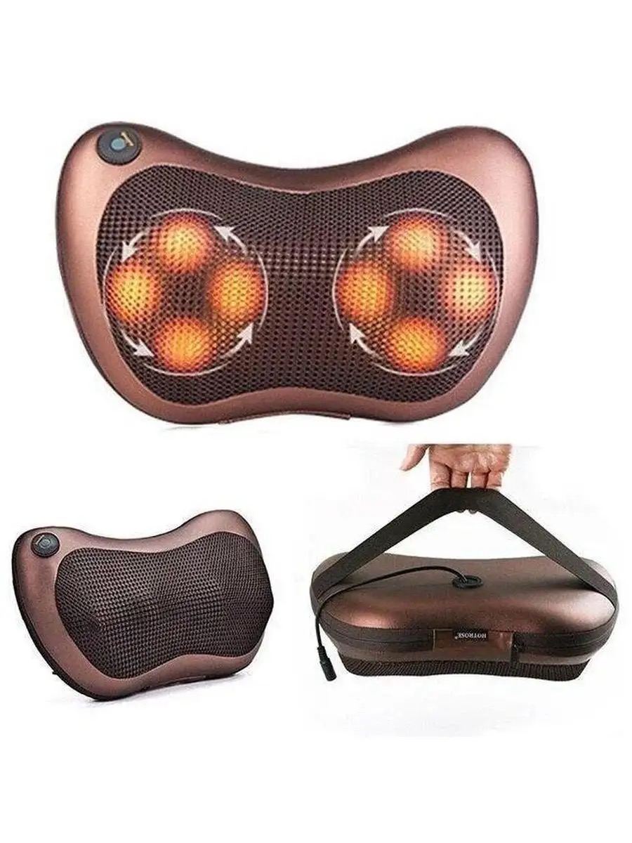 Роликова масажна подушка Massage Pillow у подарунок 3D масажер для обличчя П